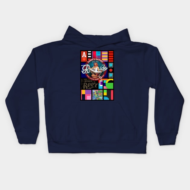 Retro Design V17 Kids Hoodie by Trazzo